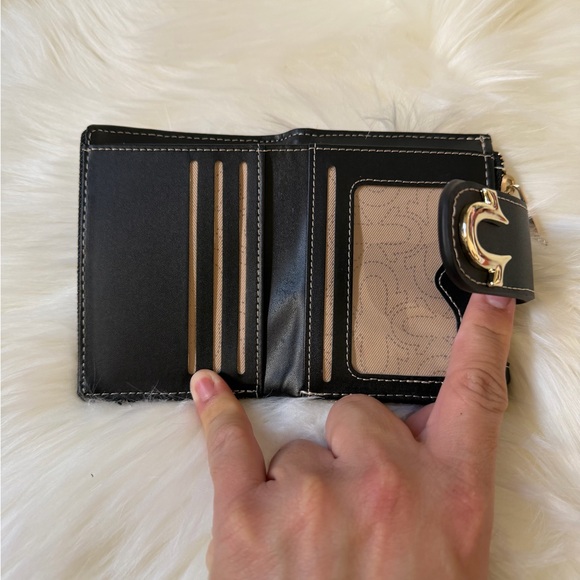 True Religion Black and Gold Patterned Wallet - Picture 4 of 5